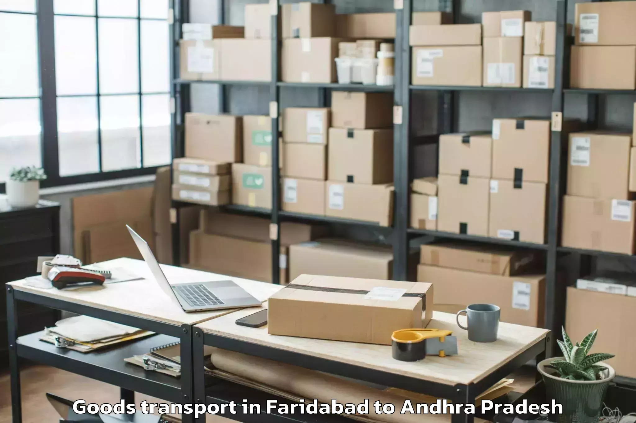 Easy Faridabad to Vepagunta Goods Transport Booking